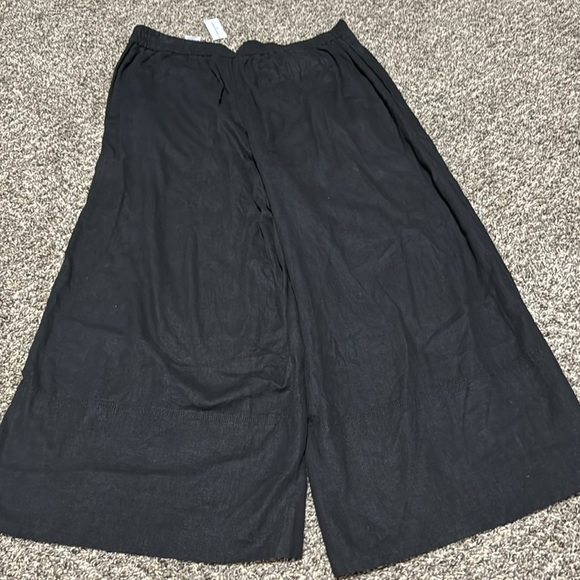 NWT! Banana Republic Black Linen-Blend Easy Wide-Leg Crop Pant - Multiple🔹 - Picture 6 of 6